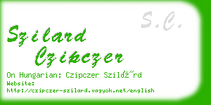 szilard czipczer business card